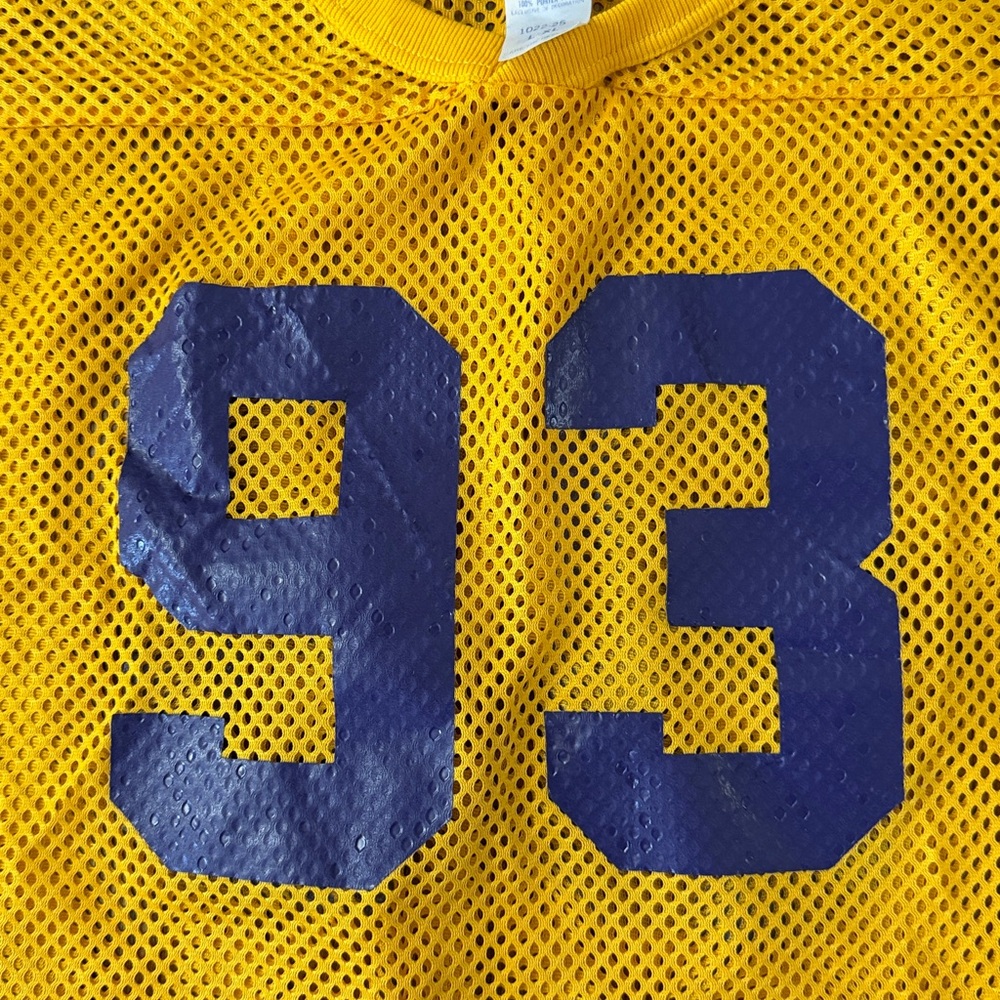 Vintage Bike Yellow Mesh Jersey Croptop L - XL - Picture 4 of 5